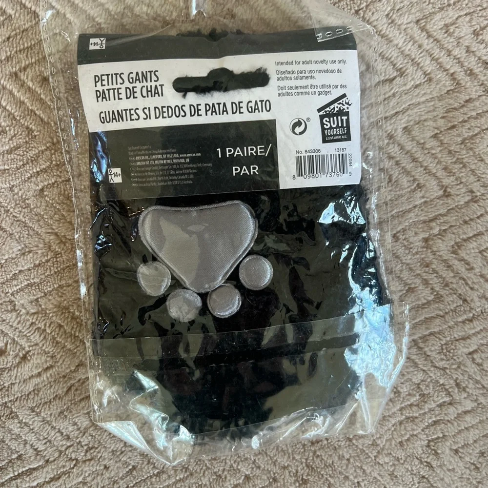 Black Cat Paw Glovelettes